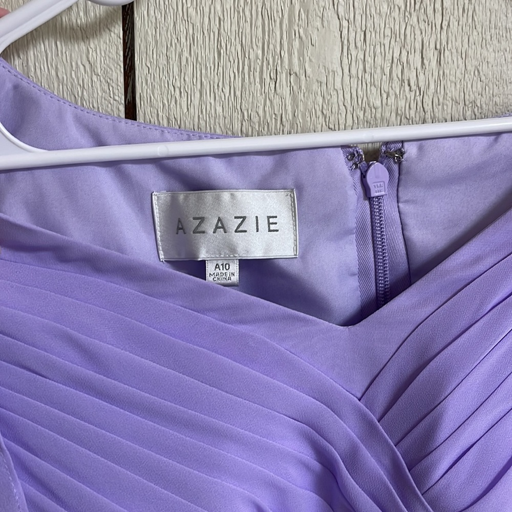 AZAZIE lavender bridesmaids dress, size A10. 100% polyester material. - Picture 2 of 6